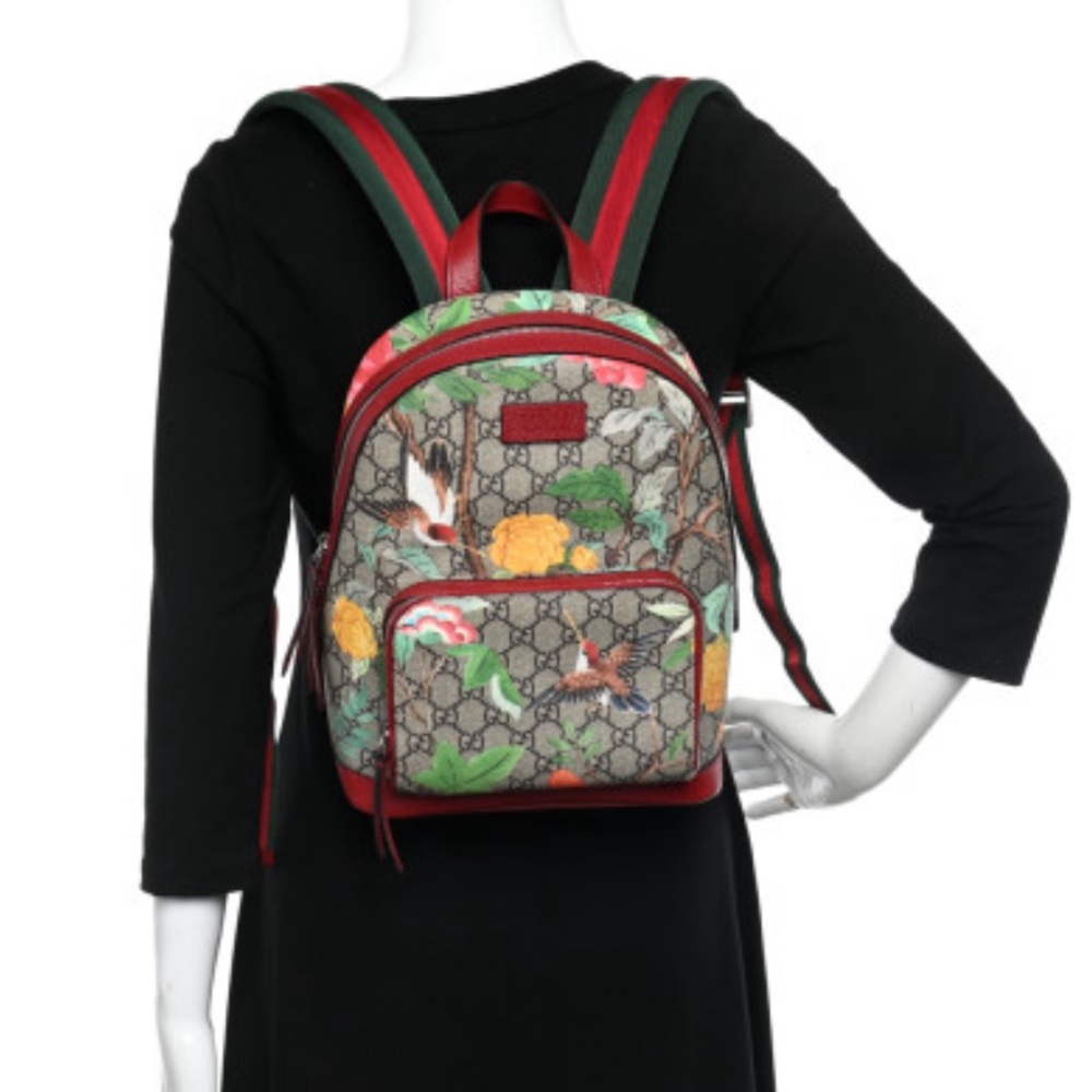 Gucci Zip Pocket Backt Tian Printed GG coated canvas